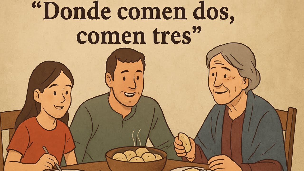 donde comen dos comen tres significado