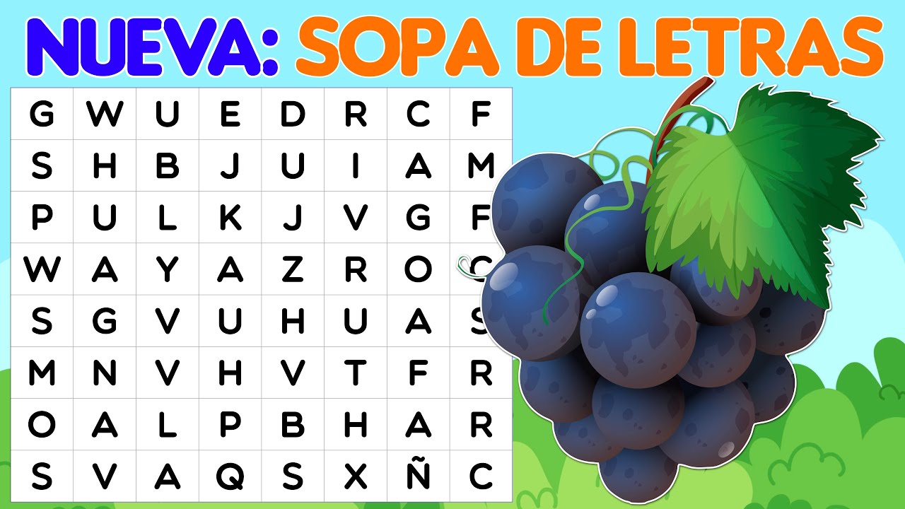 habilidad mental con sopa de letras