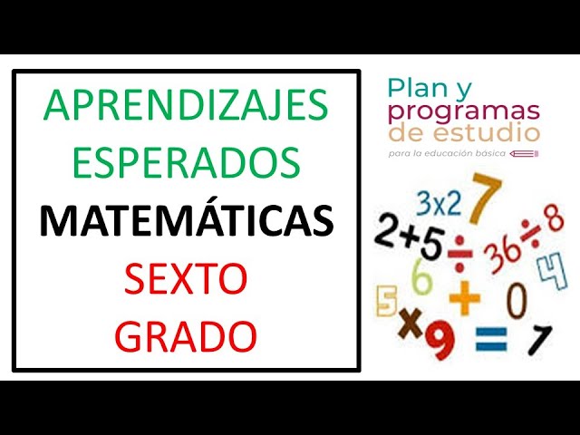 aprendizajes esperados de 1 a 6 grado primaria