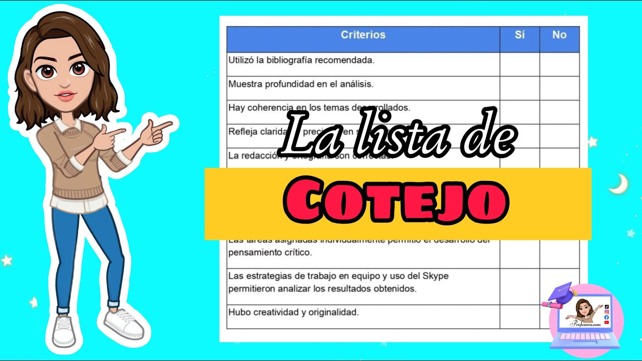 como elaborar una lista de cotejo para secundaria