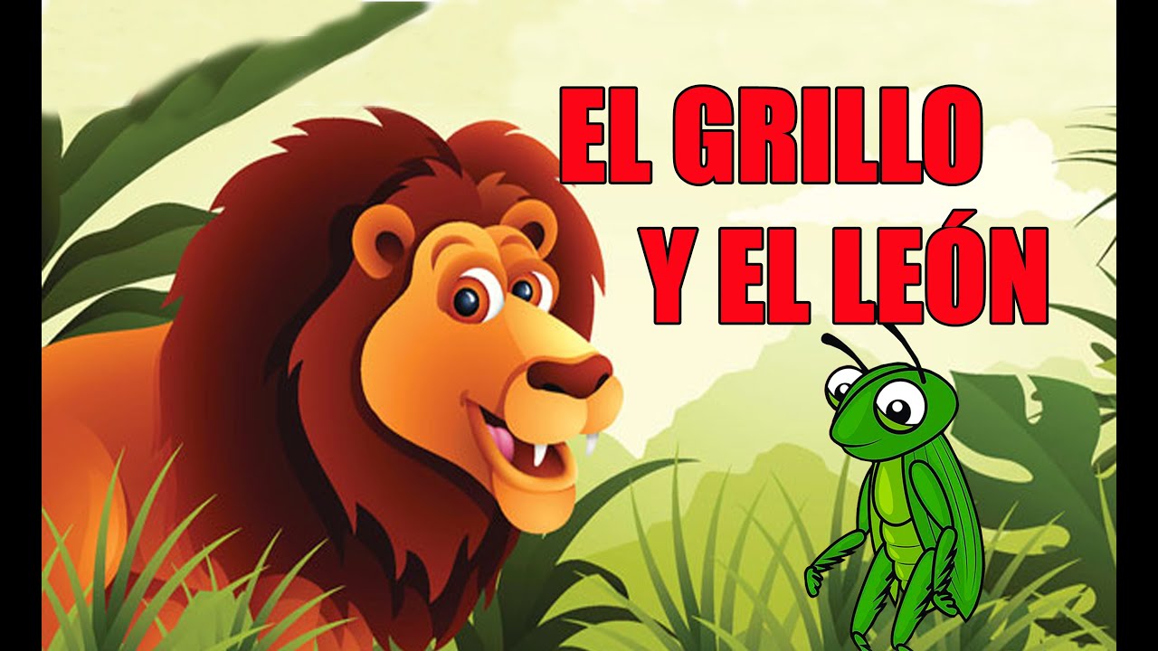 cuento del grillo y el leon