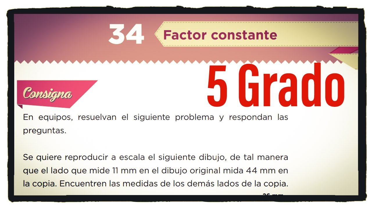desafios matematicos quinto grado factor constante