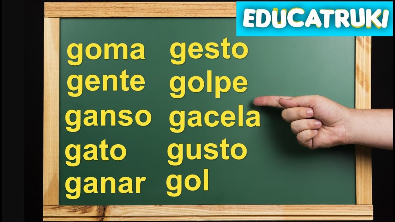 dictado de palabras con ga ge gi go gu