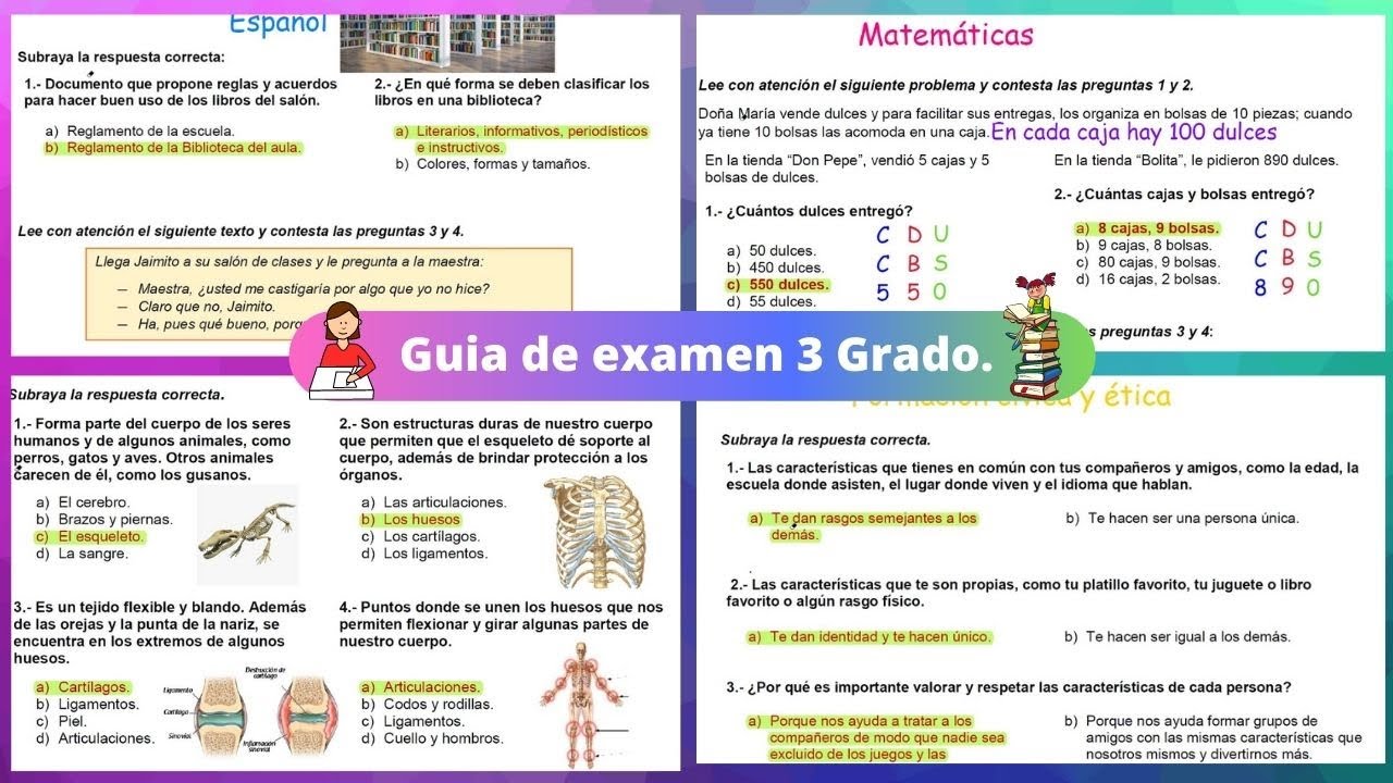 evaluacion bloque 1 tercer grado primaria