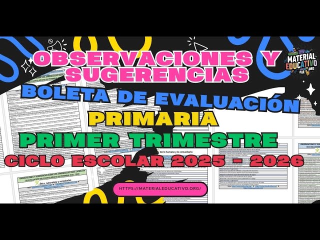 lista de observaciones para boletas de primaria