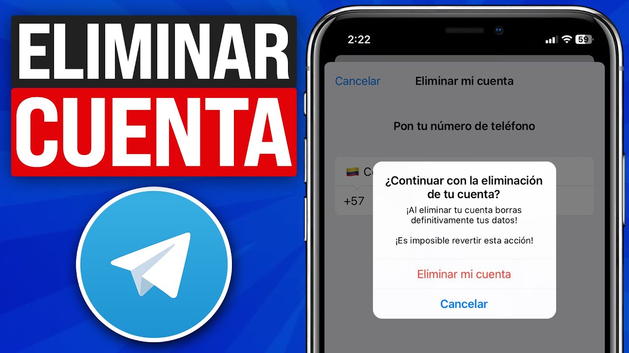 como elimino mi cuenta de telegram