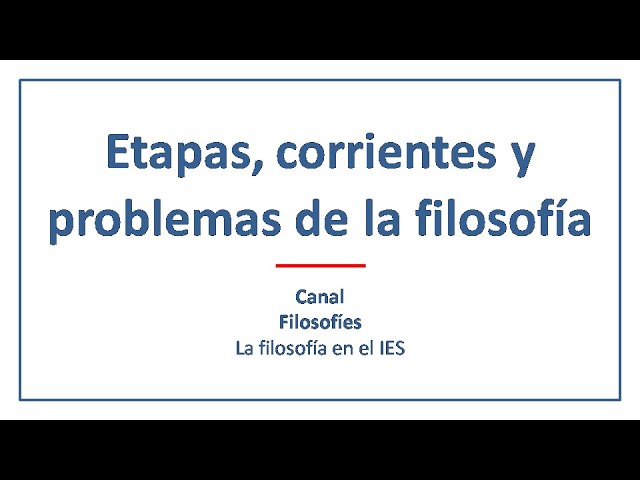 etapas de la historia de la filosofia