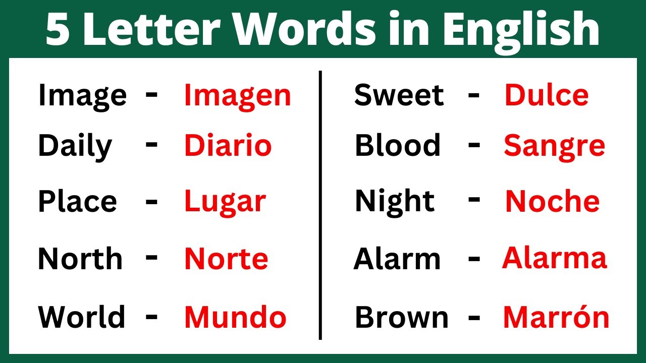 palabras de 5 letras que acaben en i