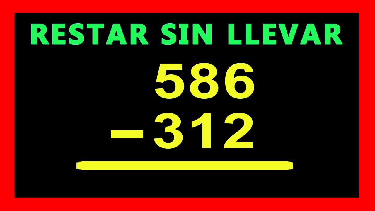restas de tres cifras sin llevar