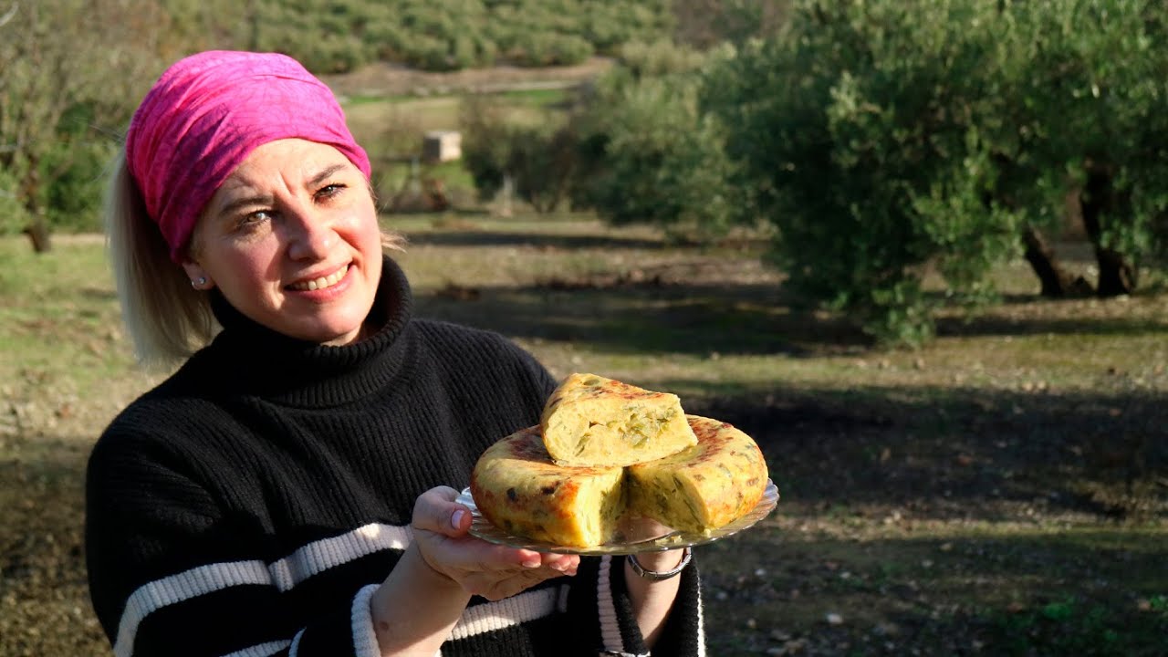 tortilla de patatas con pimiento verde