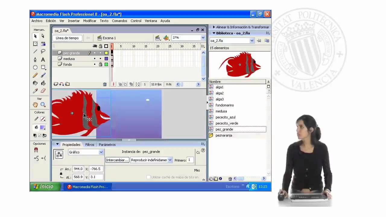 conjunto de objeto de un escenario