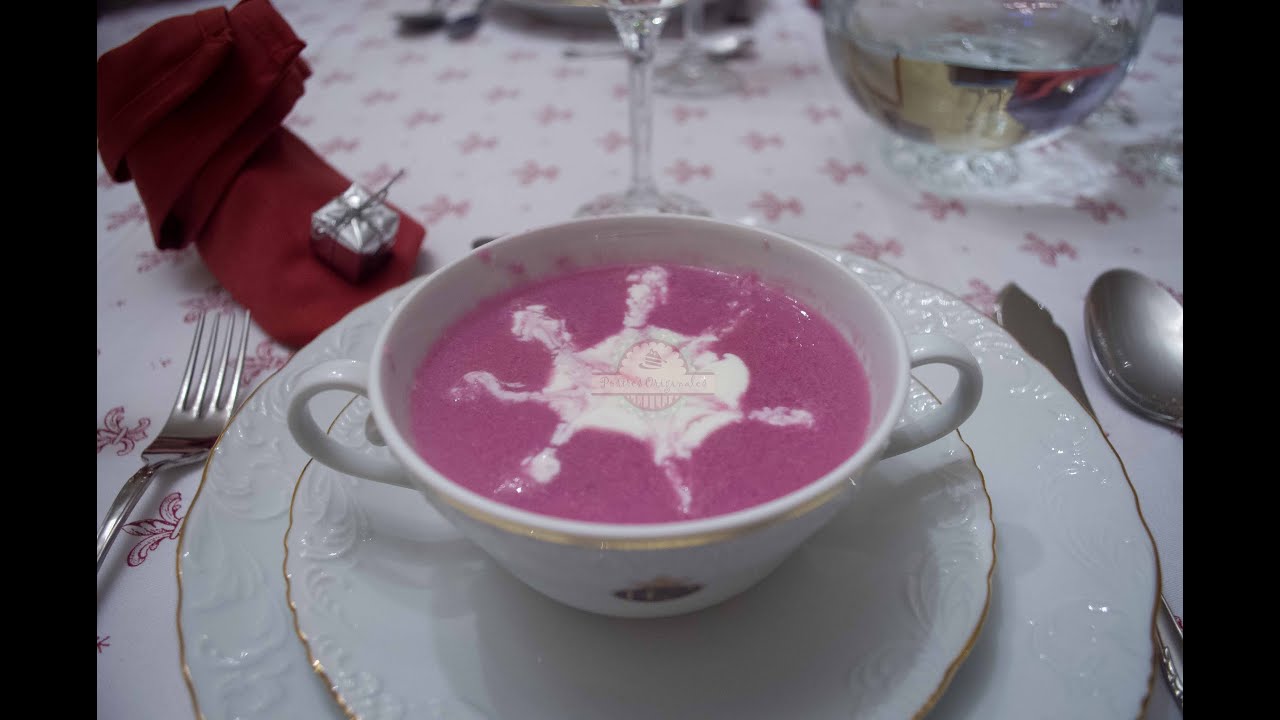 crema de col lombarda y manzana