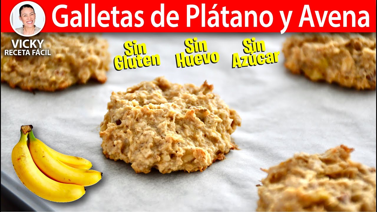 galletas de copos de avena y platano