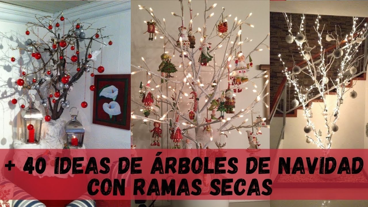 arboles de navidad con ramas naturales